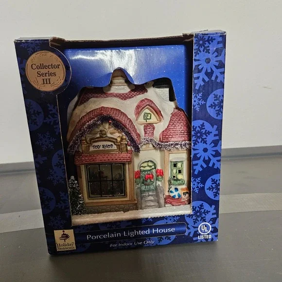 Victoria Falls Porcelain Lighted House Toy Shop Collector Needs‎ Cord - Picture 12 of 12